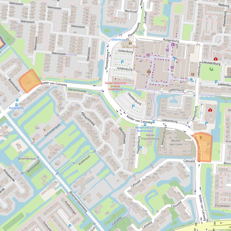 Kaart van postcodegebied 2804RS.