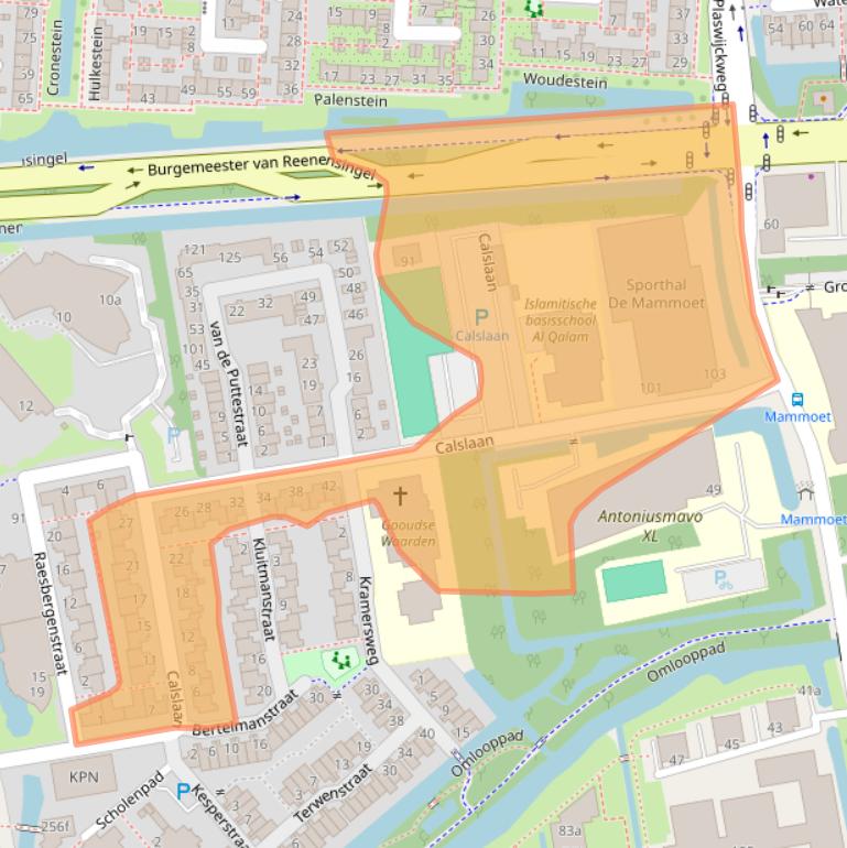 Kaart van postcodegebied 2804RT.