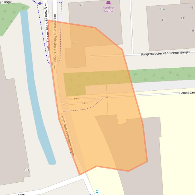 Kaart van postcodegebied 2804RX.