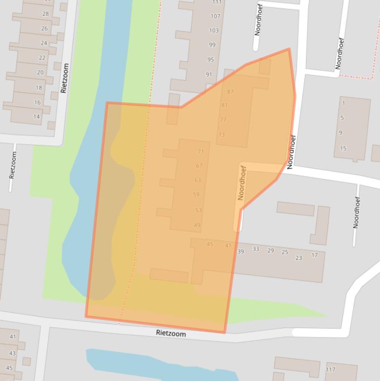 Kaart van postcodegebied 2804SC.