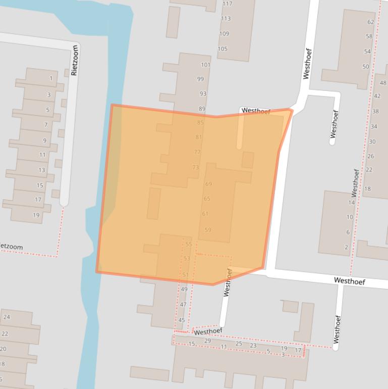 Kaart van postcodegebied 2804SM.