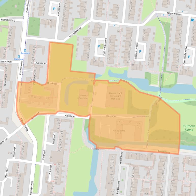 Kaart van postcodegebied 2804ST.