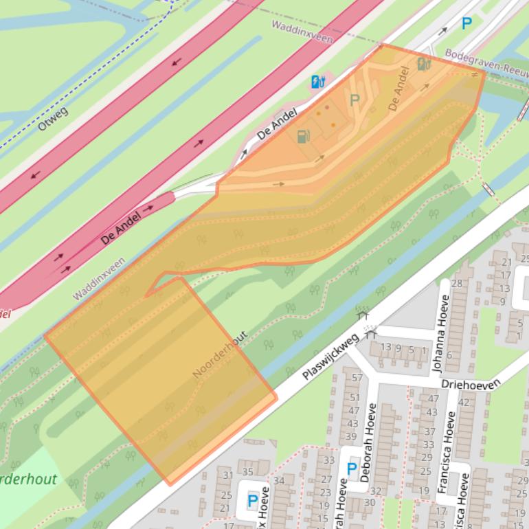 Kaart van postcodegebied 2804VW.
