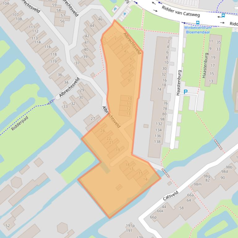 Kaart van postcodegebied 2804WB.