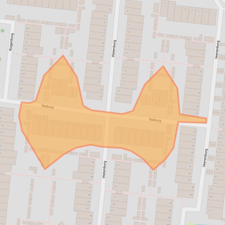 Kaart van postcodegebied 2804WK.