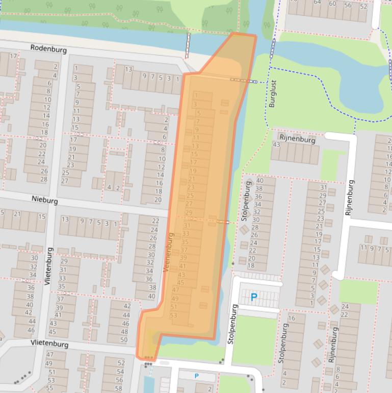 Kaart van postcodegebied 2804WV.