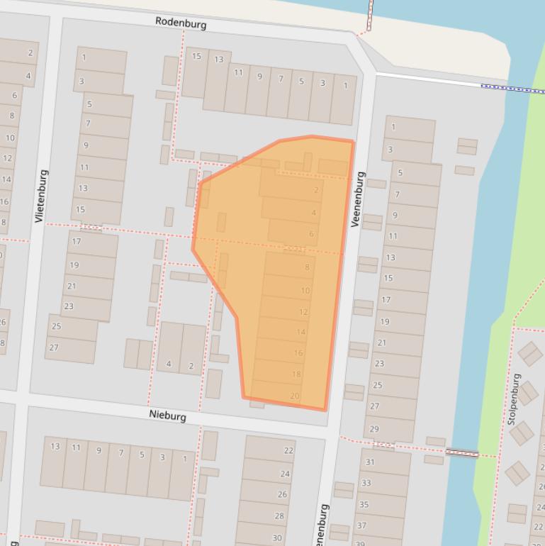 Kaart van postcodegebied 2804WX.