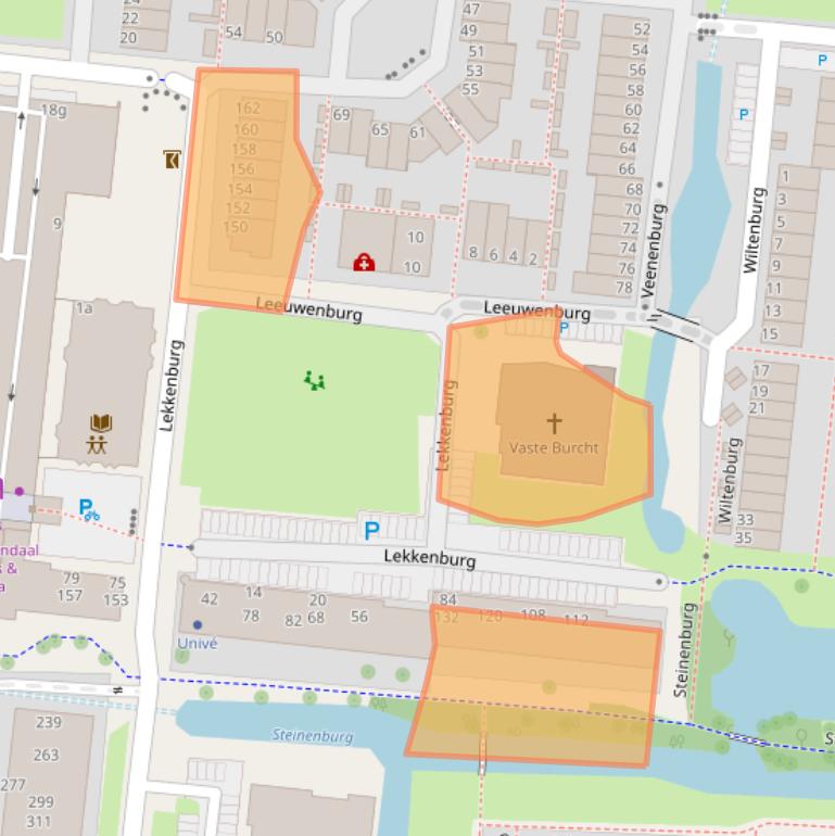 Kaart van postcodegebied 2804XG.