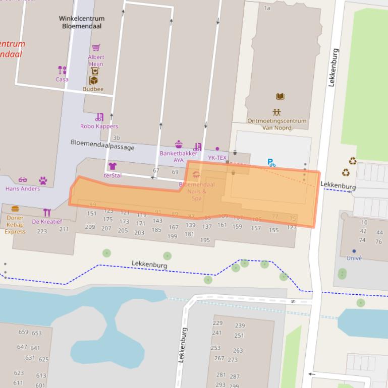 Kaart van postcodegebied 2804XH.