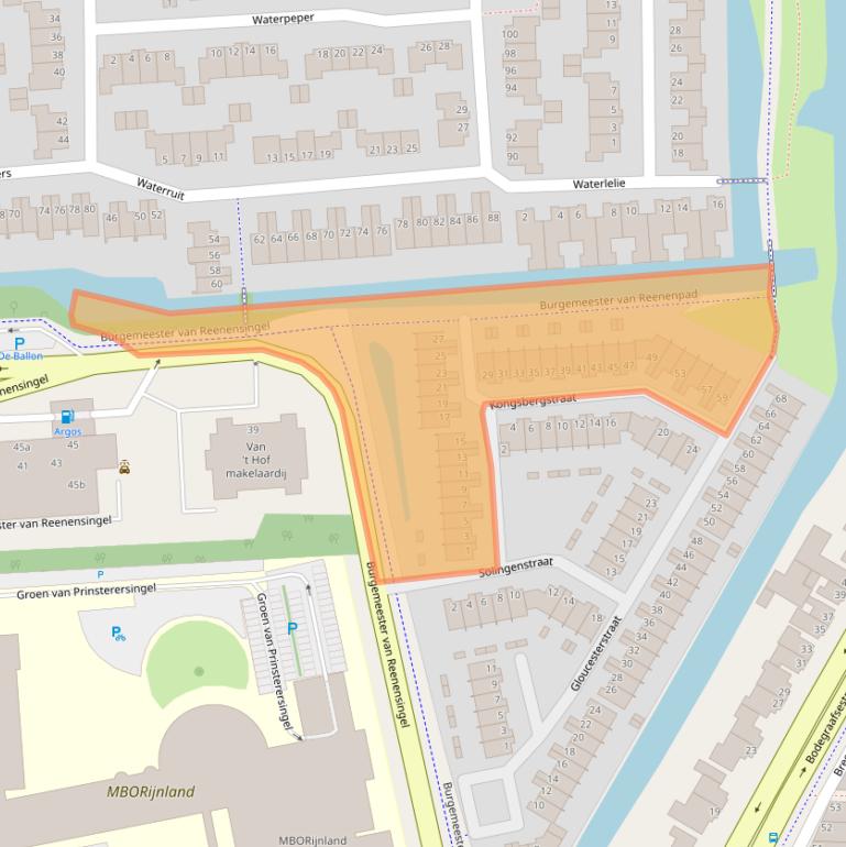 Kaart van postcodegebied 2804XV.