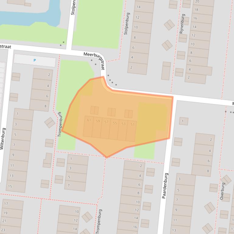 Kaart van postcodegebied 2804ZD.