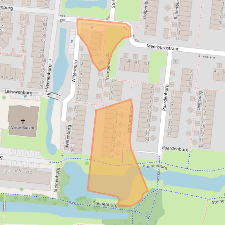 Kaart van postcodegebied 2804ZK.