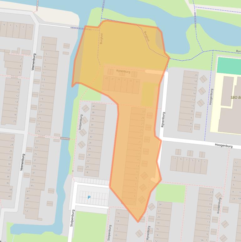 Kaart van postcodegebied 2804ZL.