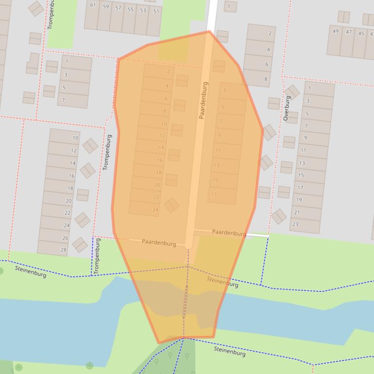 Kaart van postcodegebied 2804ZN.