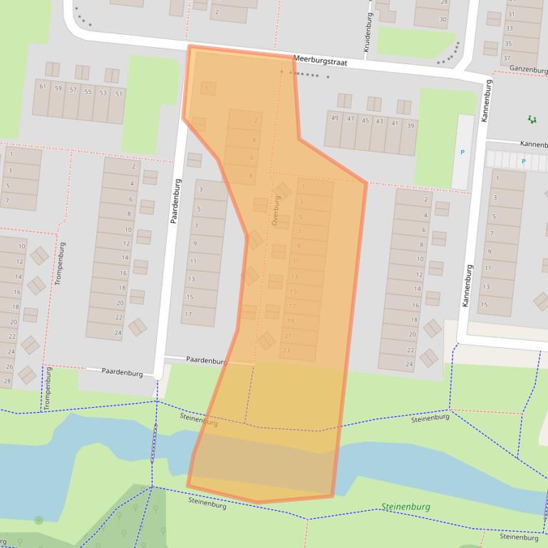 Kaart van postcodegebied 2804ZP.