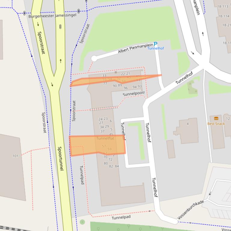 Kaart van postcodegebied 2805AC.