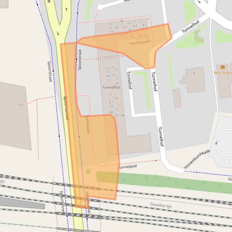 Kaart van postcodegebied 2805AE.