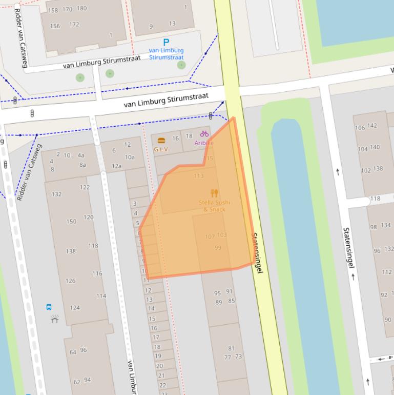 Kaart van postcodegebied 2805BH.