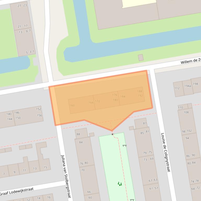 Kaart van postcodegebied 2805BV.