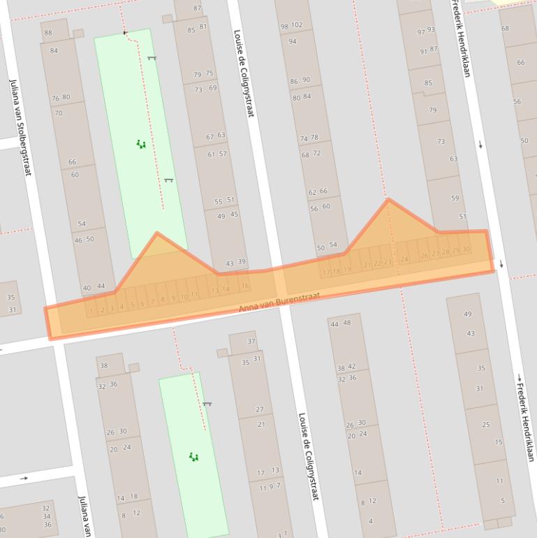Kaart van postcodegebied 2805CV.