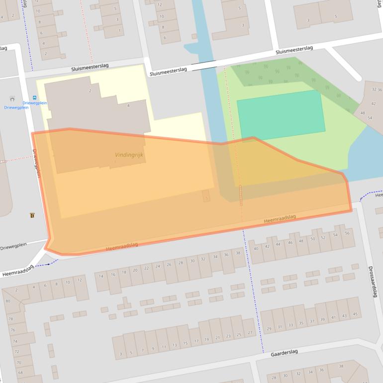Kaart van postcodegebied 2805DR.