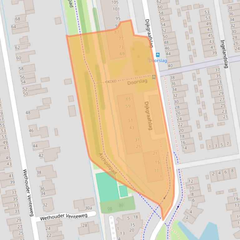 Kaart van postcodegebied 2805DS.