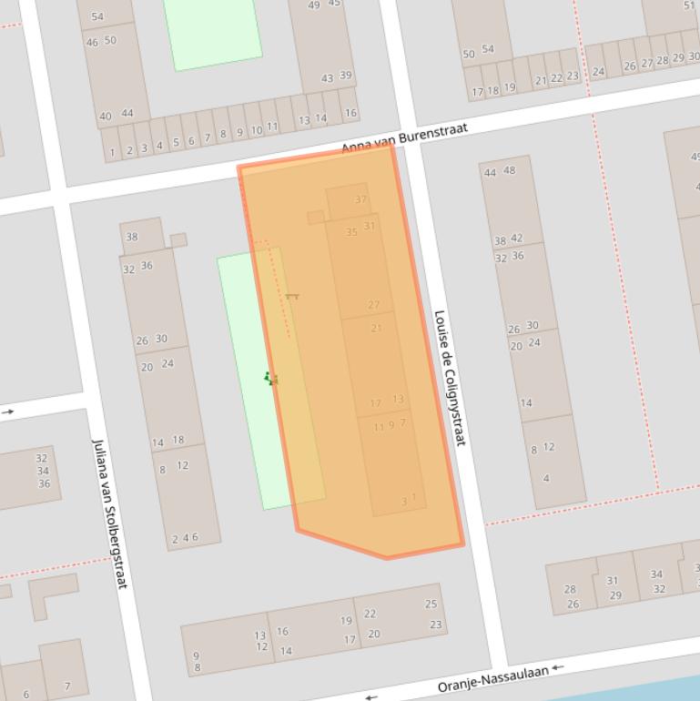 Kaart van postcodegebied 2805EA.