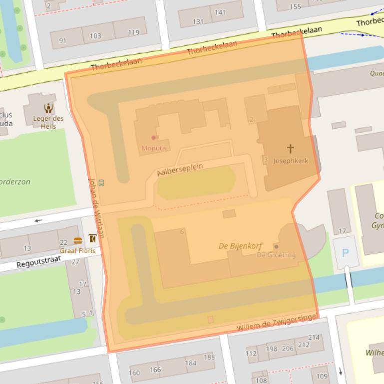 Kaart van postcodegebied 2805EG.