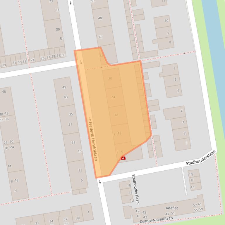 Kaart van postcodegebied 2805EL.