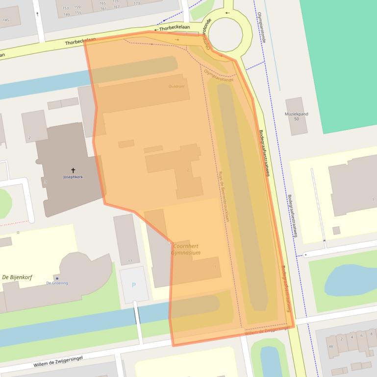 Kaart van postcodegebied 2805ER.