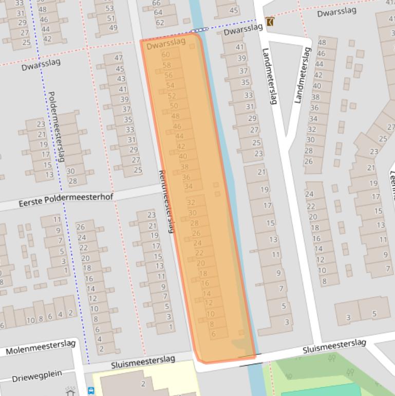 Kaart van postcodegebied 2805ES.