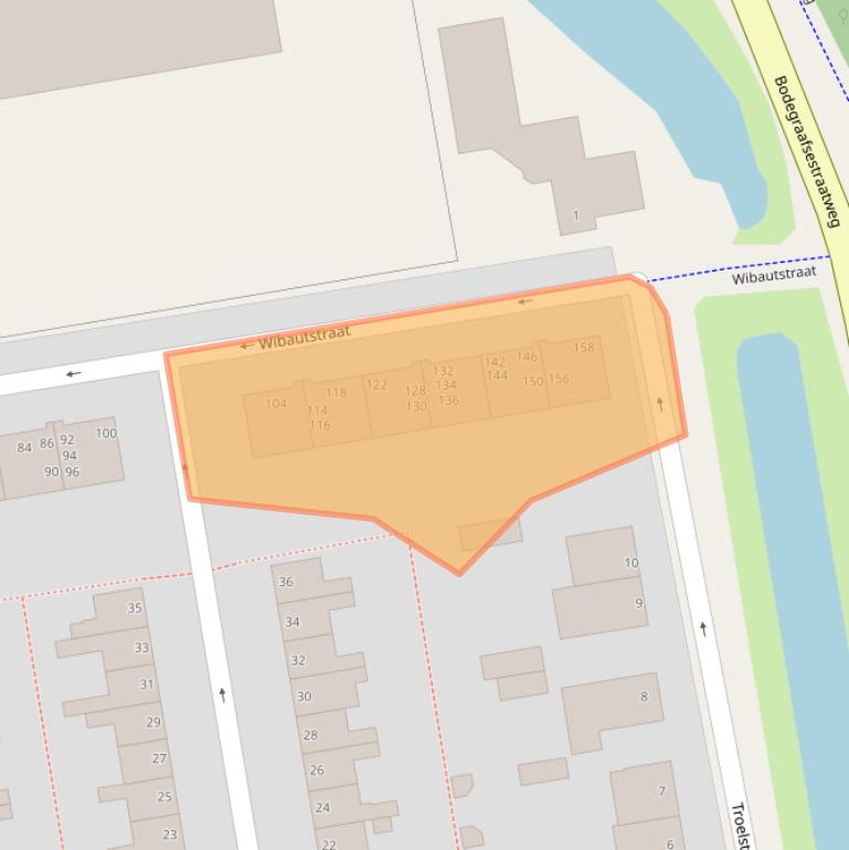 Kaart van postcodegebied 2805GC.