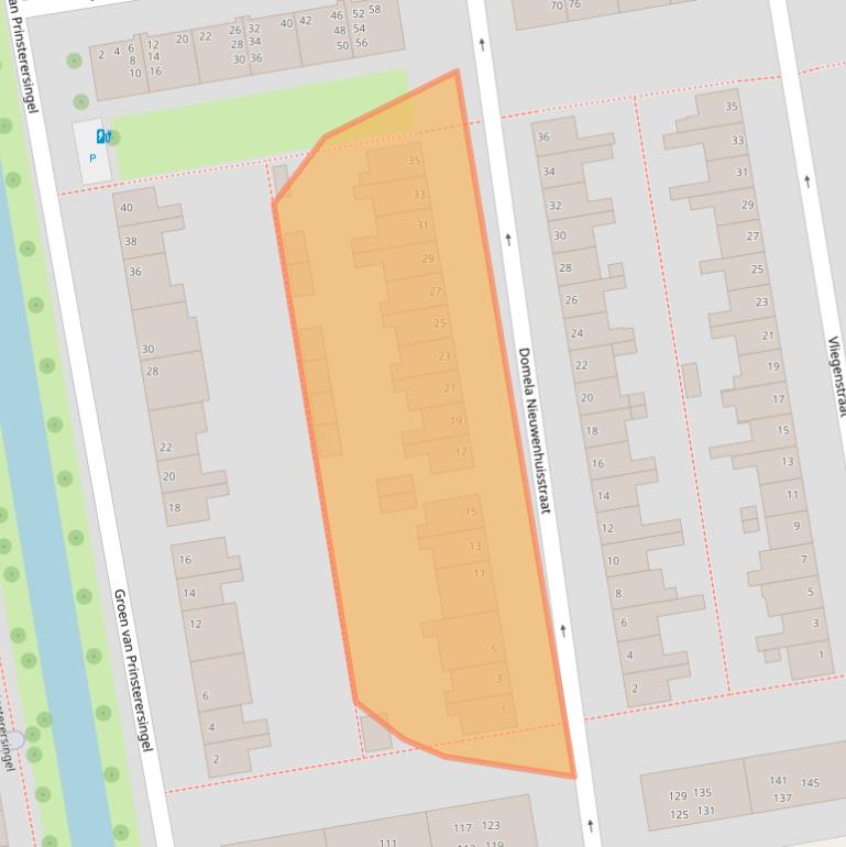 Kaart van postcodegebied 2805GD.
