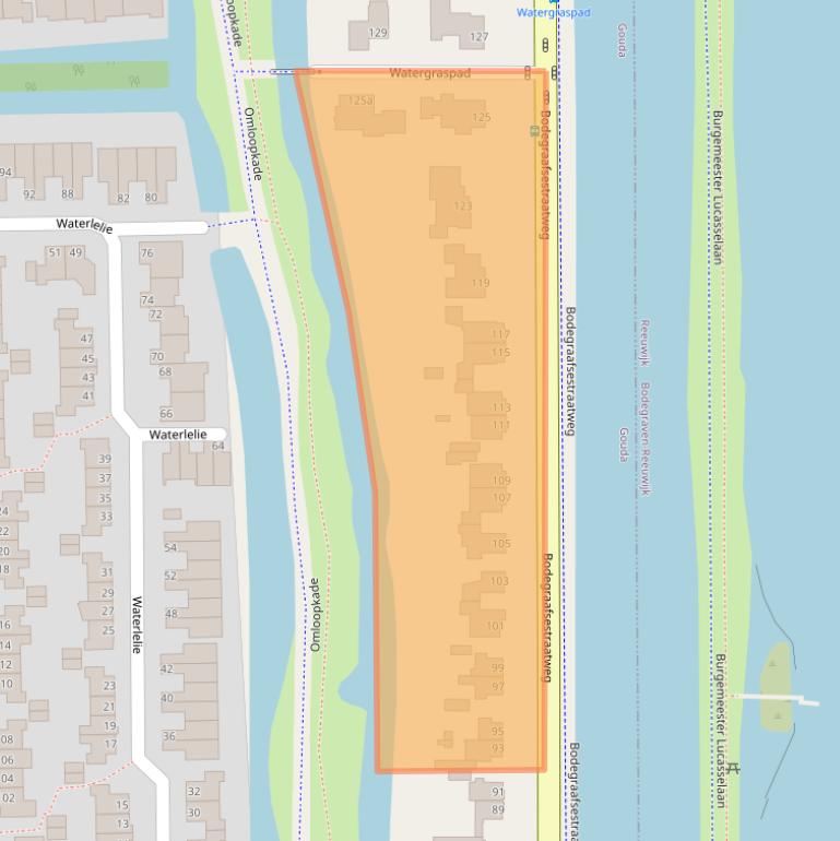 Kaart van postcodegebied 2805GM.