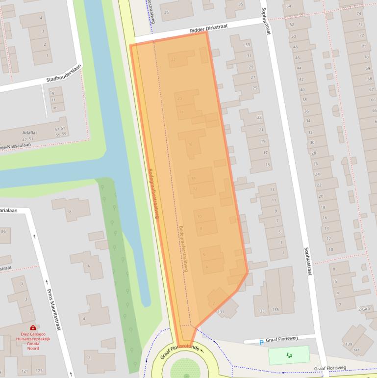 Kaart van postcodegebied 2805GP.