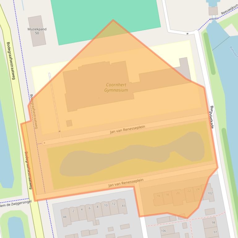 Kaart van postcodegebied 2805GT.