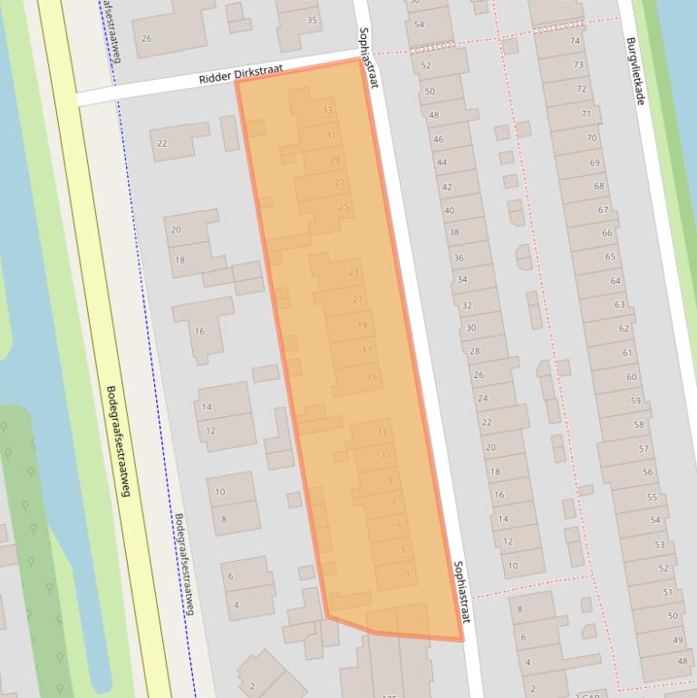 Kaart van postcodegebied 2805HA.