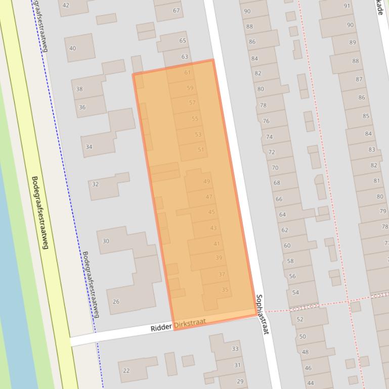 Kaart van postcodegebied 2805HB.