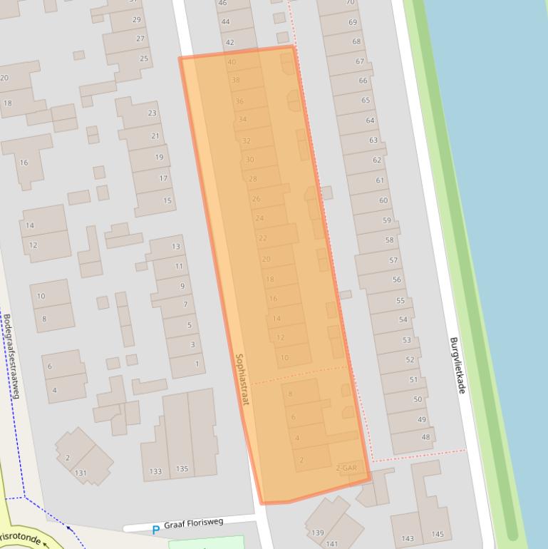 Kaart van postcodegebied 2805HD.