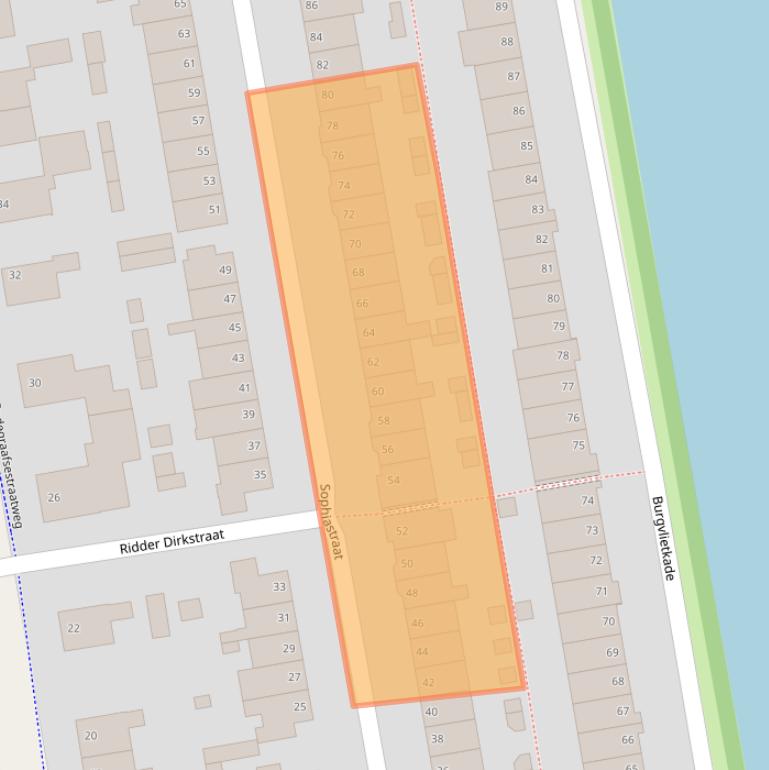 Kaart van postcodegebied 2805HE.