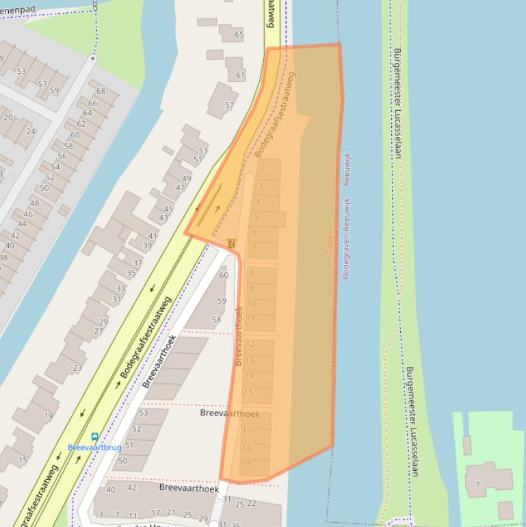 Kaart van postcodegebied 2805HH.