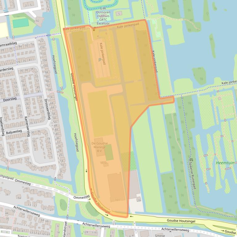 Kaart van postcodegebied 2805HL.