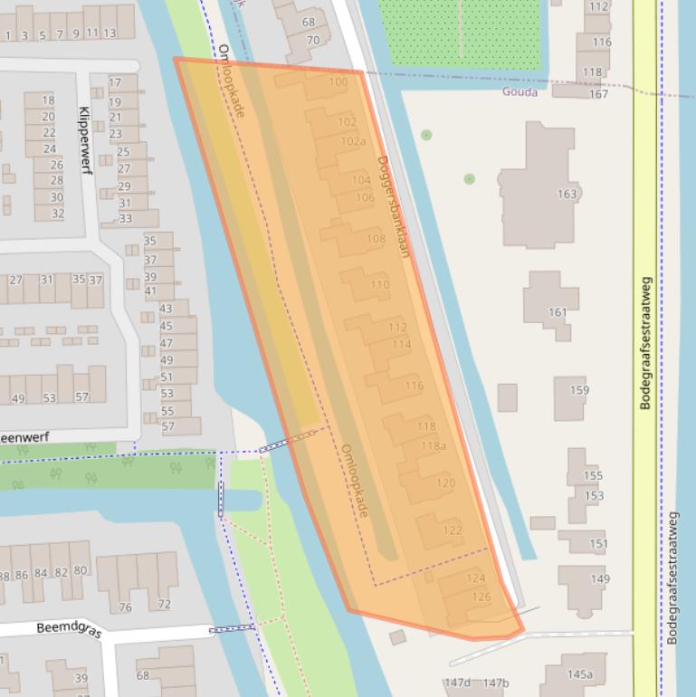Kaart van postcodegebied 2805HM.