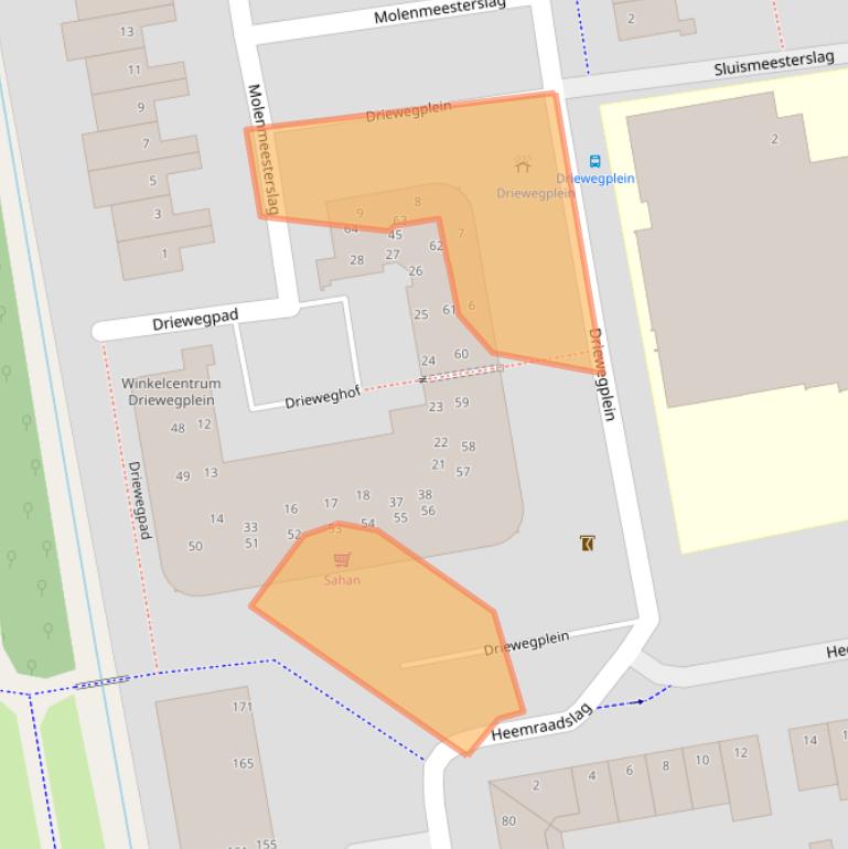 Kaart van postcodegebied 2805HV.