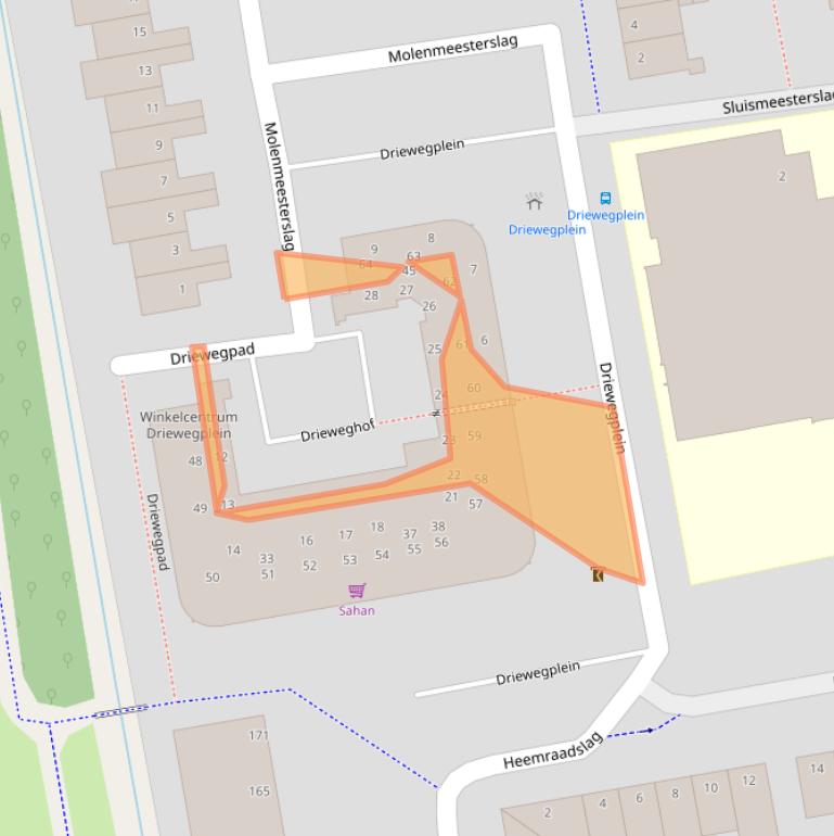 Kaart van postcodegebied 2805HX.