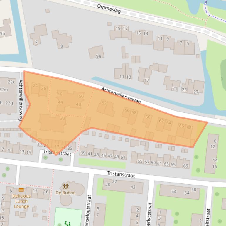 Kaart van postcodegebied 2805JZ.