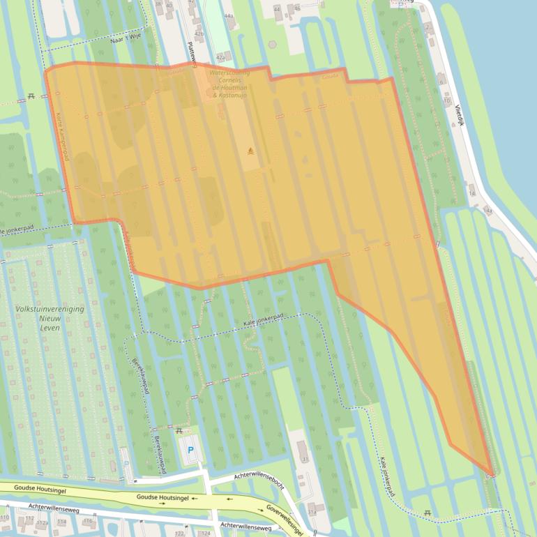 Kaart van postcodegebied 2805KC.