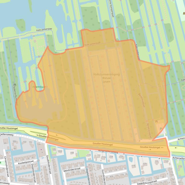 Kaart van postcodegebied 2805KD.