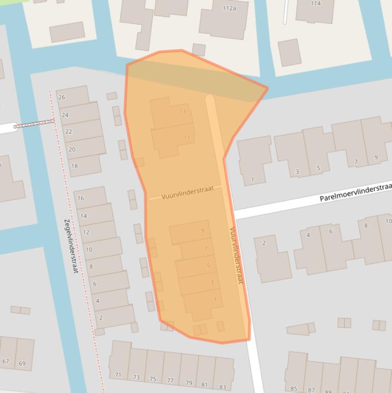 Kaart van postcodegebied 2805KR.