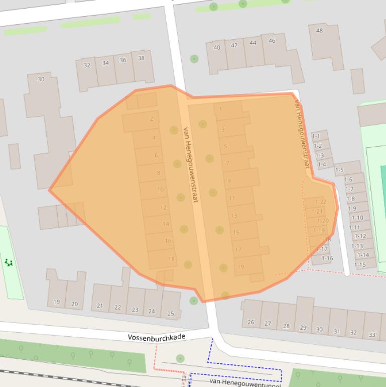 Kaart van postcodegebied 2805PG.